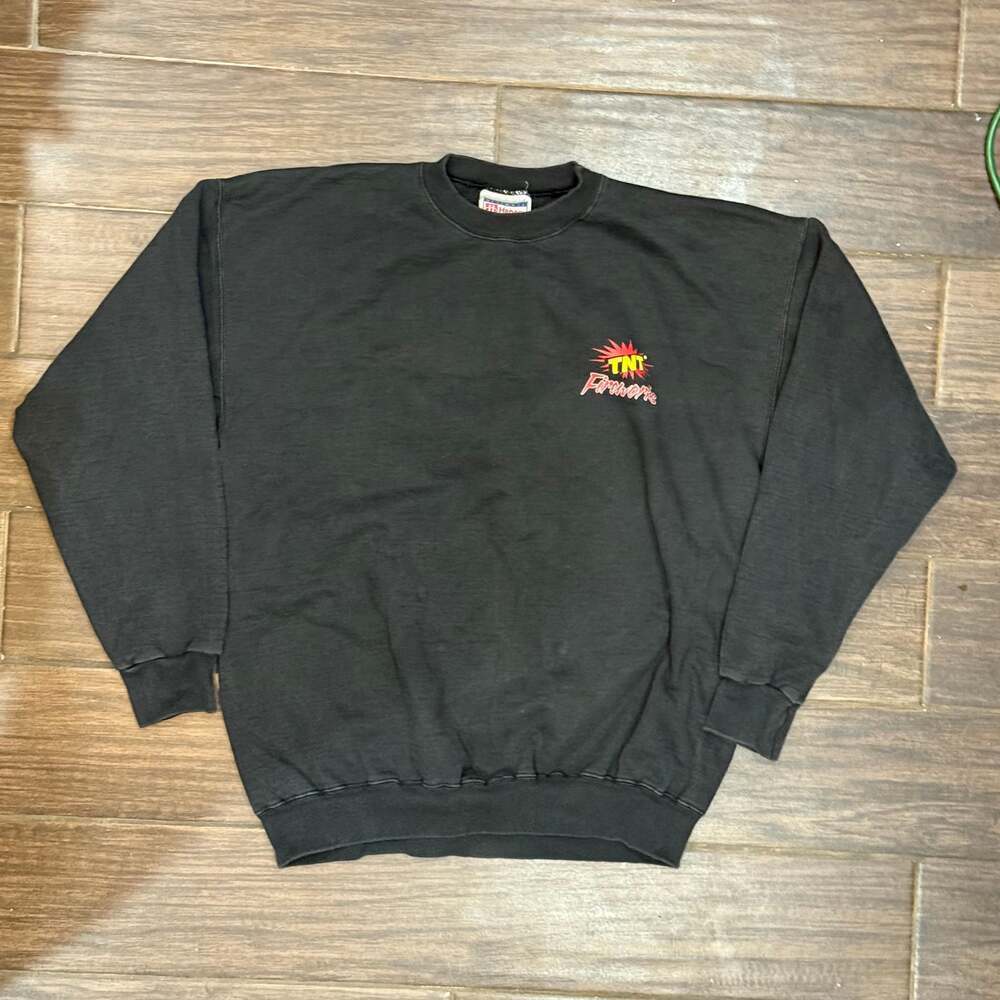 Vintage Hanes TNT Fireworks Graphic Crewneck Sweatshirt Black XL